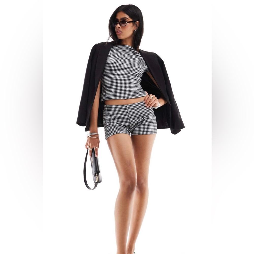 Black gingham set